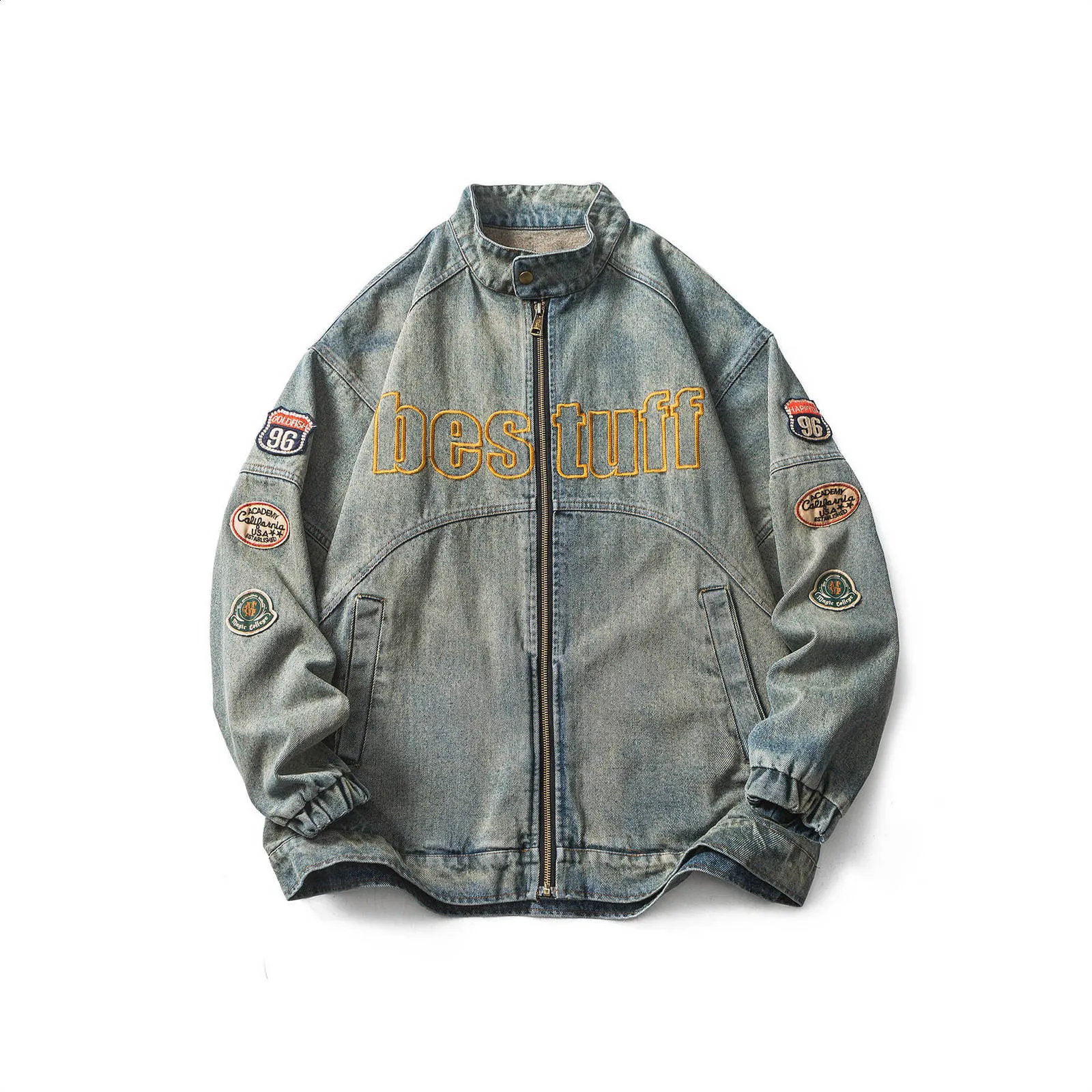 ジャケット・アウター argue baseball denim jacket argue baseball denim jacket