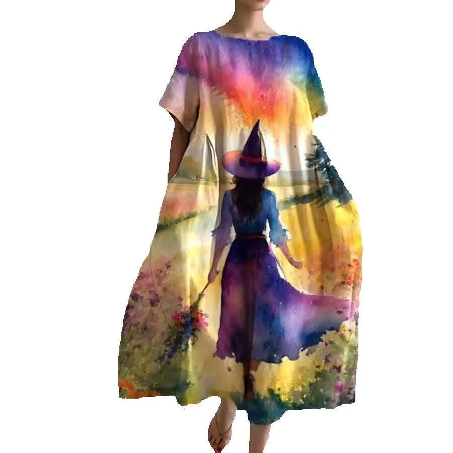 Womens Halloween Dress Round Neck, Short Sleeve, Casual Costume Party Wear  From Clothing959421, $32.55 | DHgate.Com