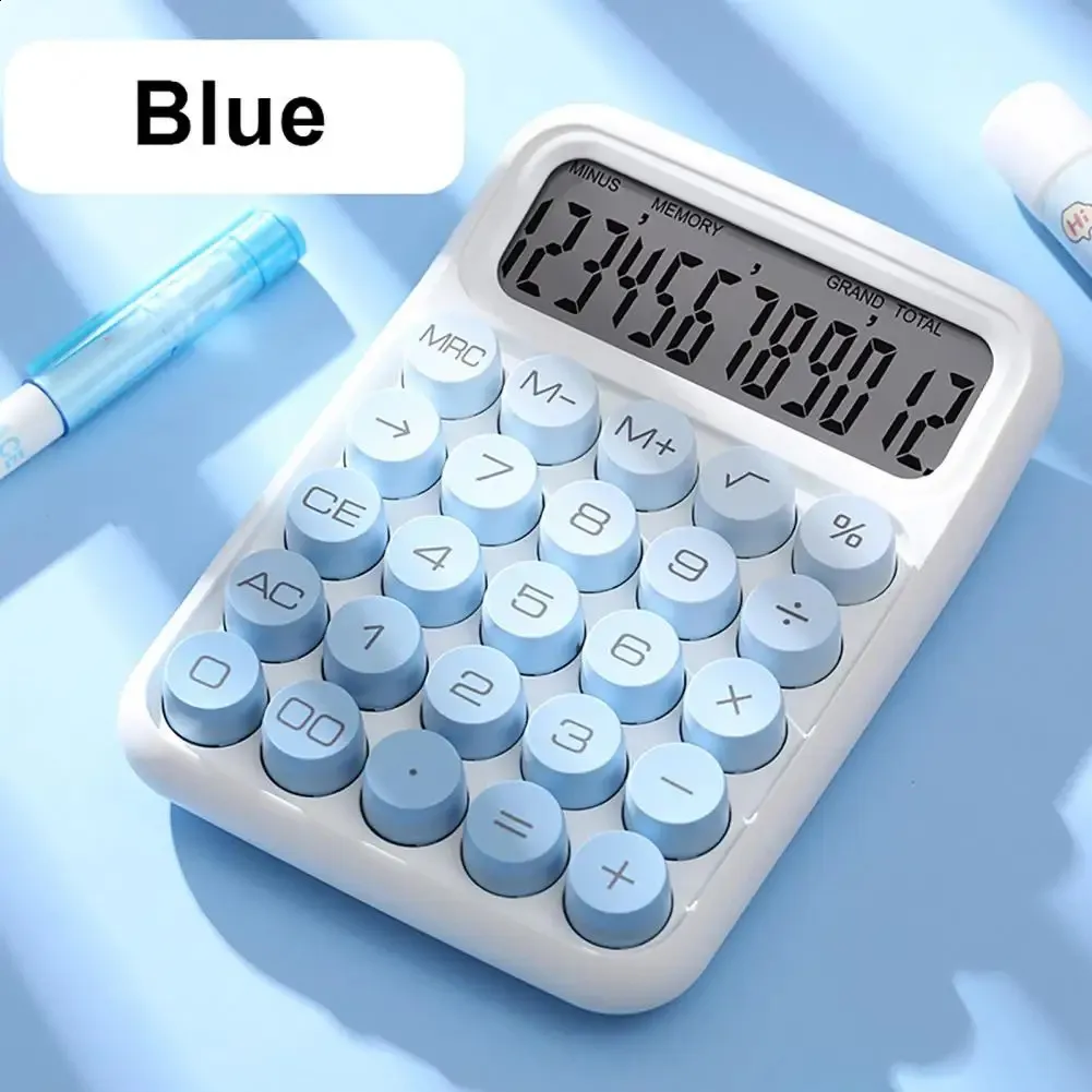 Retro Typewriter Style Calculator - Mechanical Keyboard with LCD