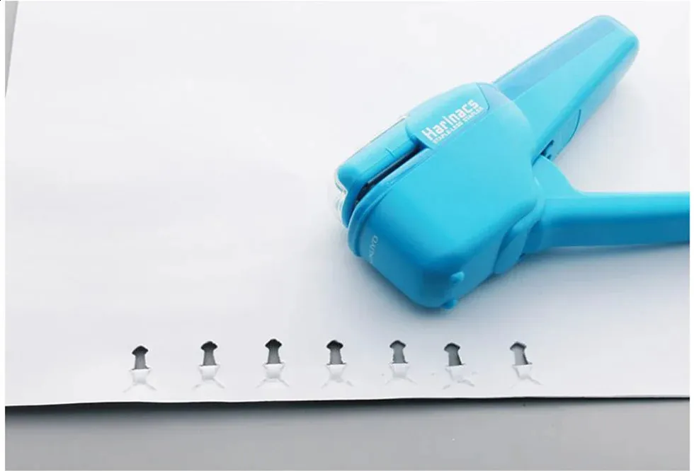 Stapler Less Paper Staple Less Stapler: Safe, Eco-Friendly Paper Fastener - Ideal for Home ...