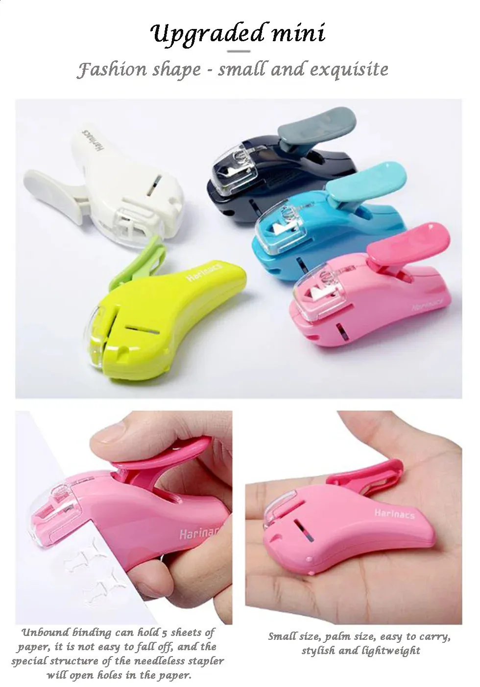 Stapler Less Paper Staple Less Stapler: Safe, Eco-Friendly Paper Fastener - Ideal for Home ...
