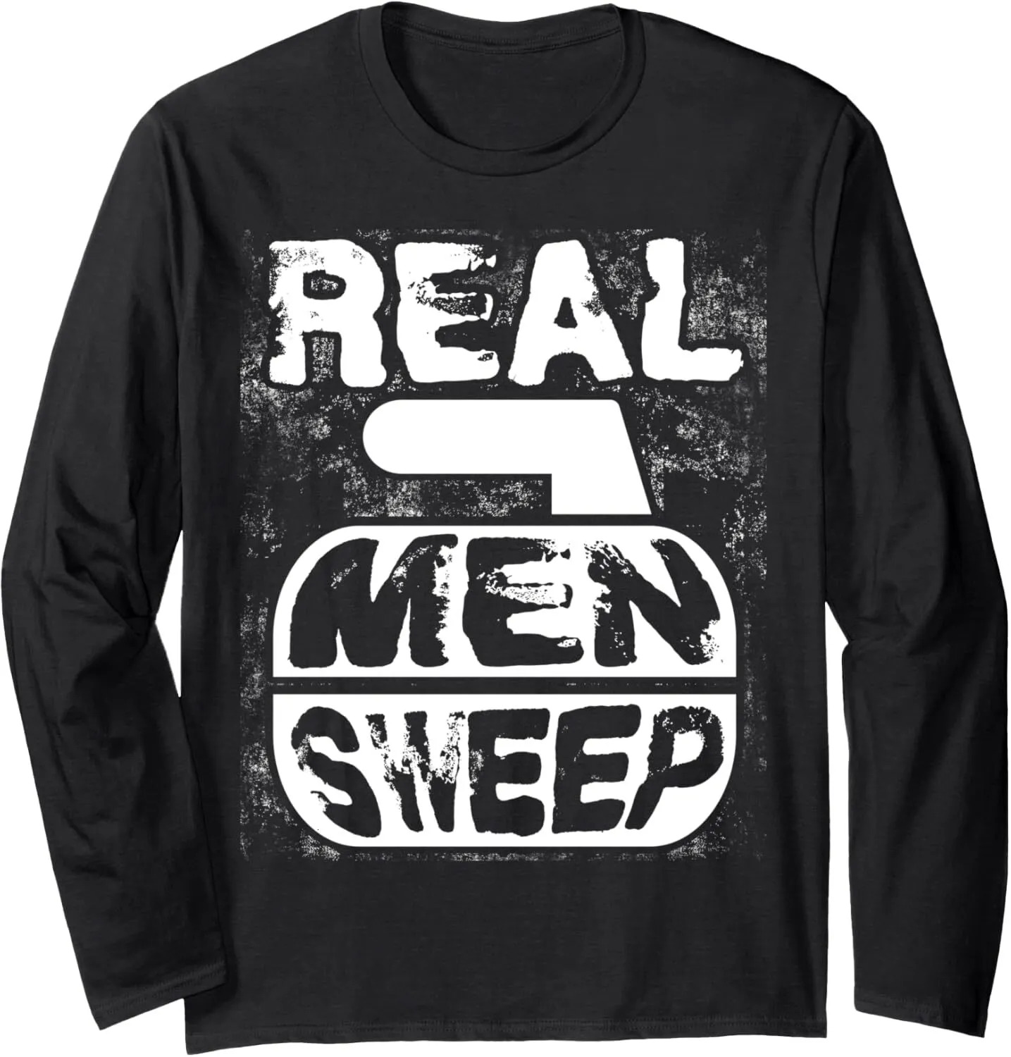 Long Sleeve Shirts For Men Sweatshirt Real Men Sweep Curling Funny