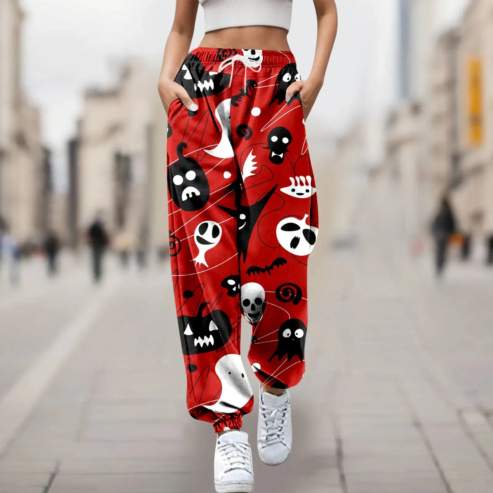 Pantalones Jogging Niños Niñas - Corte Ancho Pierna Recta, Cintura Alta, Tejido Poliéster, Bolsillos Camuflaje, Para Correr, Yoga, Diario