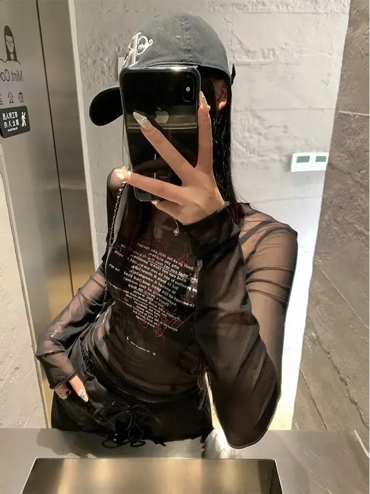 [ STIGMA ]★25SS★韓国人気★Mesh Oversized Long Sleeves Long Sleeve Kim Mesh Dress | YG Collection – YG COLLECTION