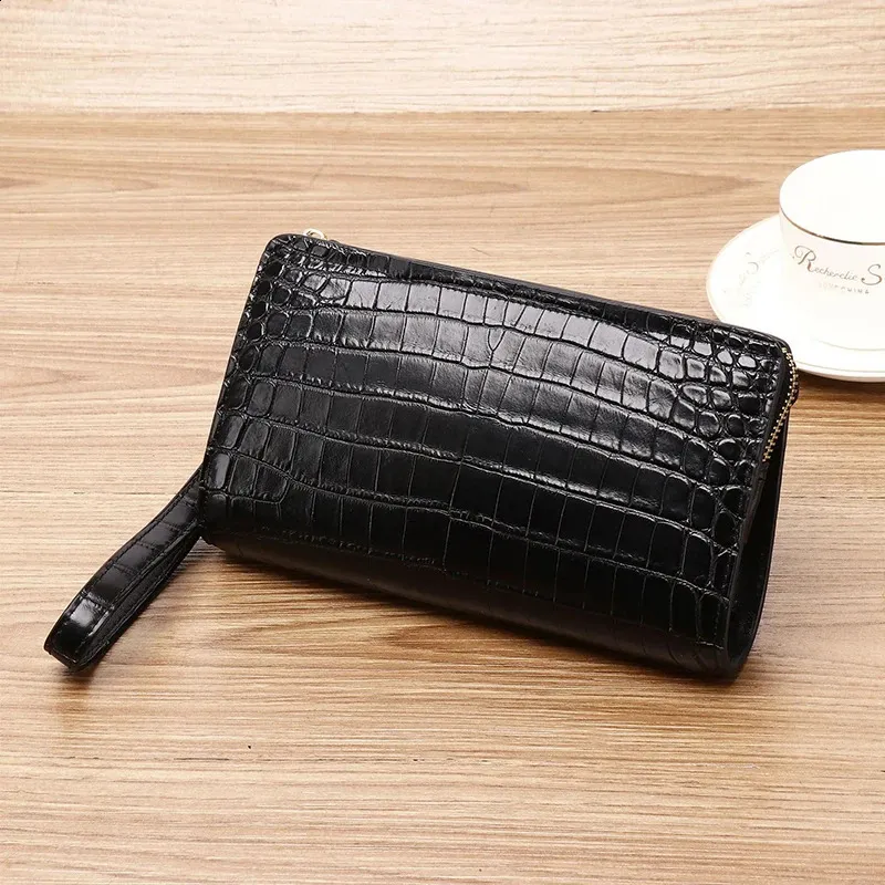 Premium Cowhide Leather Mens Clutch Wallet With Card Slots And Mobile Money Pocket Black From Bitystore 39.49 DHgate.Com