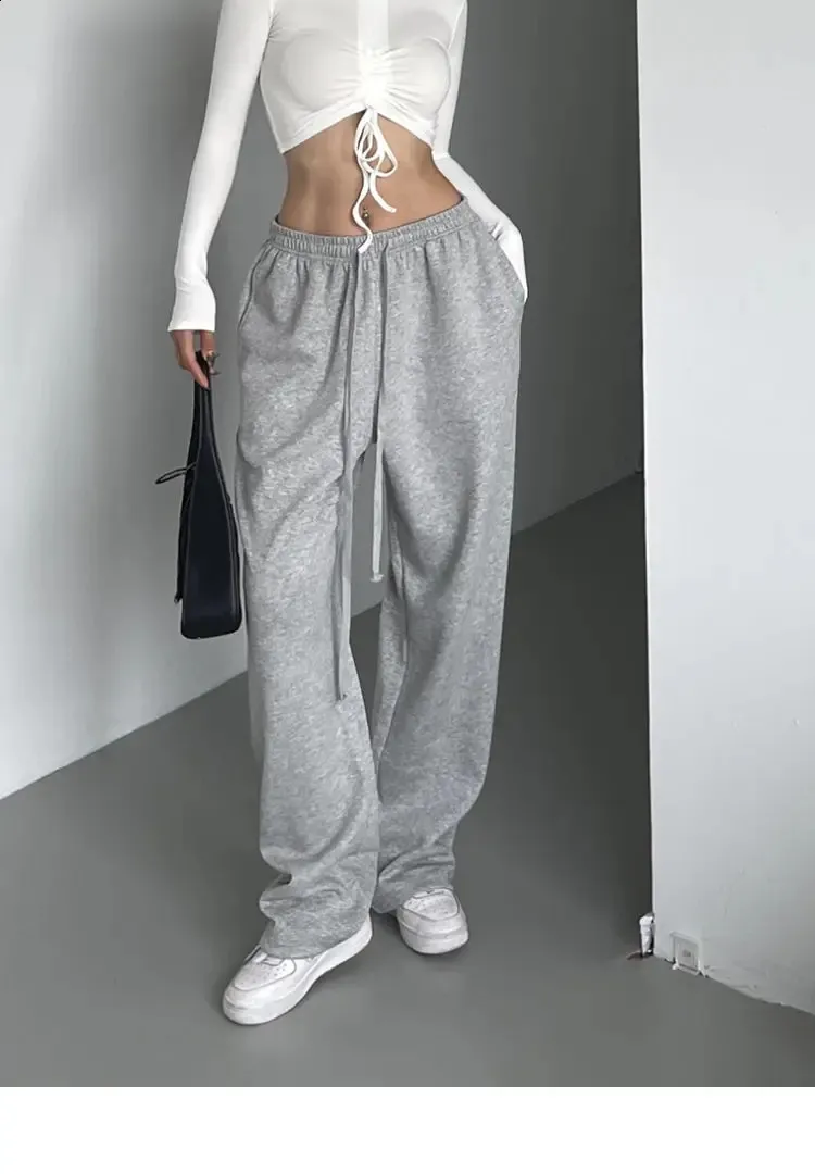 Baggy Sweatpants: Y2k Inspired Grey Jogger Pants, Casual