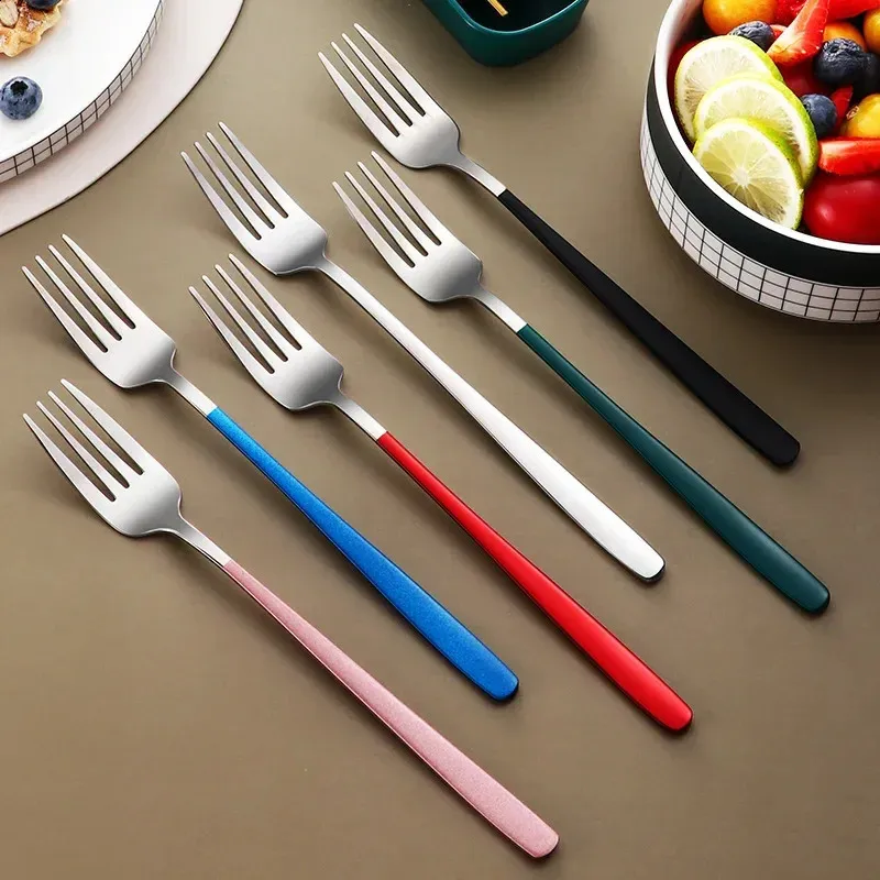 Lot De 6 Couverts En Acier Inoxydable – Couteau, Fourchette, 4 Cuillères – Poli Miroir, Pour Voyage, Pique-nique, Bureau