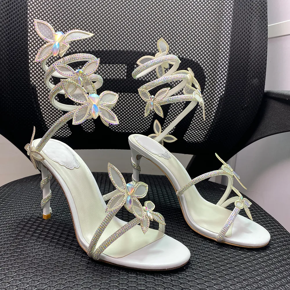 Borboletas Sapato De Salto Alto Criado Sapatos De Calcanhar