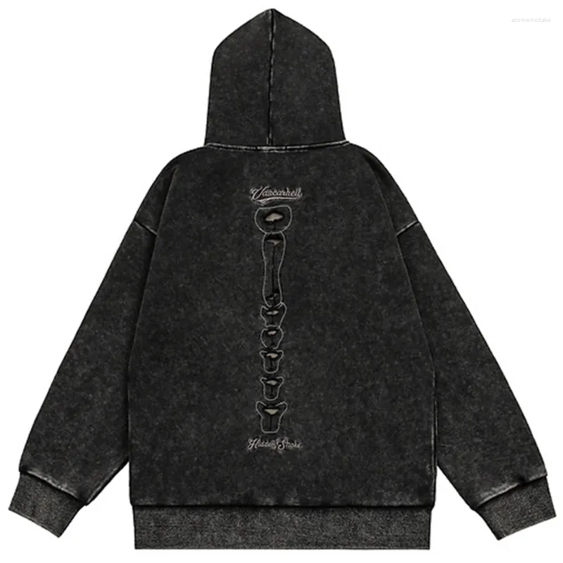 Vintage Oversized Skeleton Ripped Hoodie For Men Punk Style Hip Hop Streetwear Harajuku Vintage Sweatshirts Men From Asomemistake Vendor 65.3 DHgate.Com