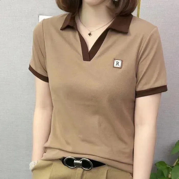 Minimalist Korean Streetwear: Trendy Summer Polo-Neck Short