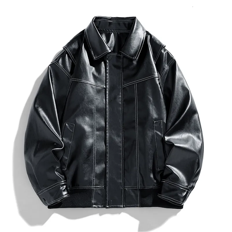 定番のお歳暮&冬ギフト Men for jacket leather Leather Stylish and Fit Loose - Women Clothing
