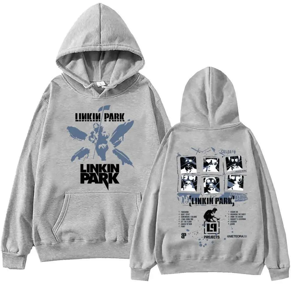 (新品) LINKIN PARK フード付きジップアップパーカー Lサイズ Comfortable Music Inspired Pullover Hoodie Lightweight