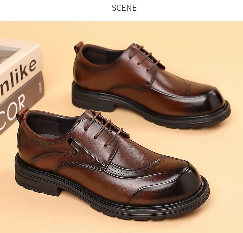 Premium Leather Dress Shoes: Shop Now for Mens Dark Brown Leather  Best Seller!