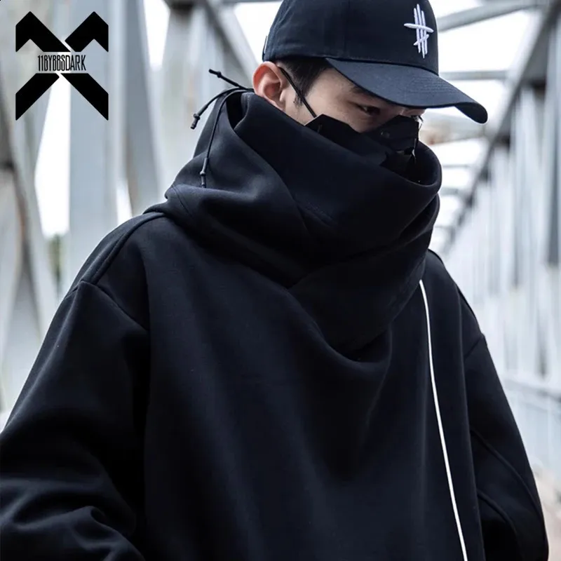 Harajuku Techwear Hoodie for Men - Double Necklace, Functional, Hip Hop Streetwear, Ultrafine Cotton, Pullover Sweatshirt Harajuku Techwear Hoodie for Men - Double Necklace, Functional, Hip Hop Streetwear, Ultrafine Cotton, Pullover Sweatshirt