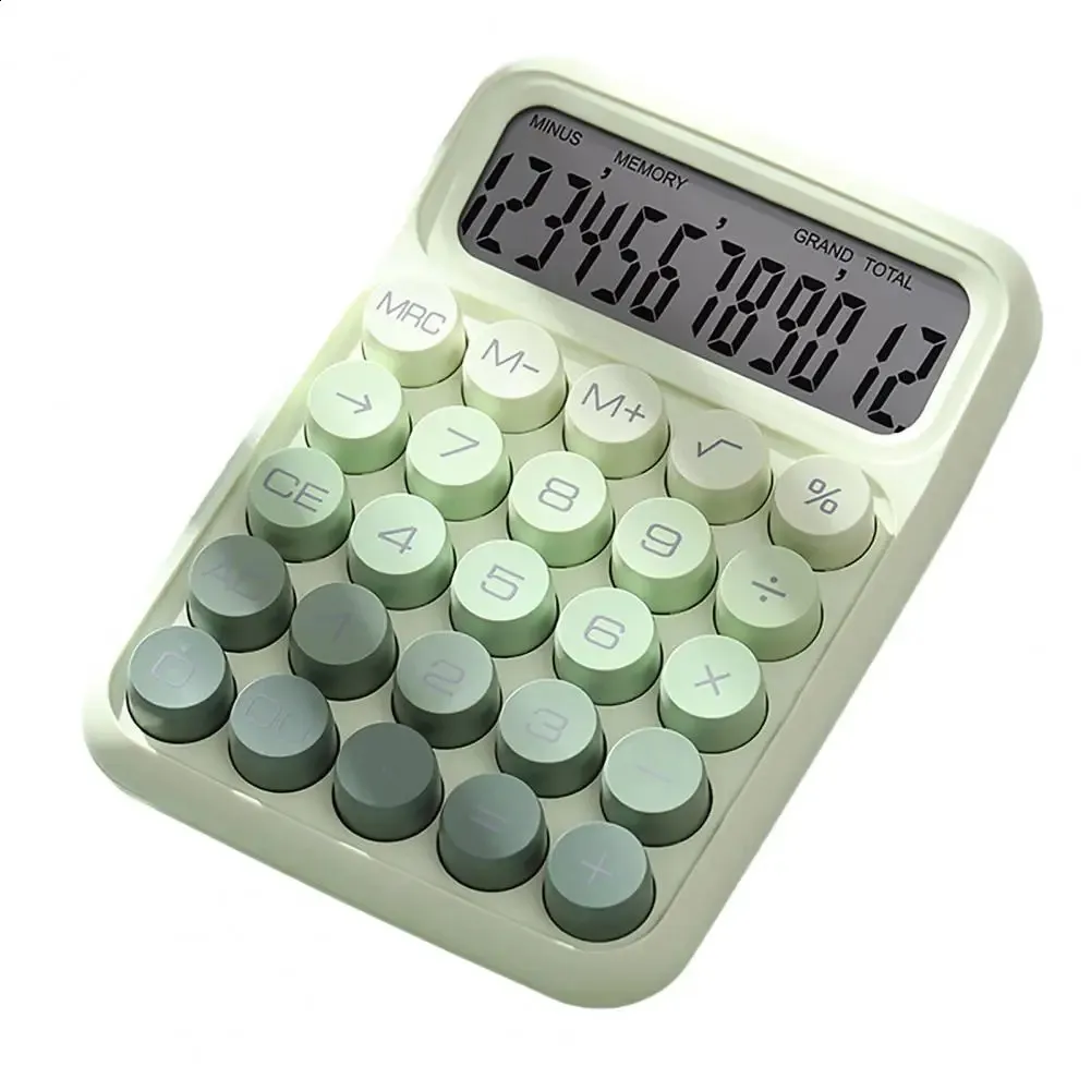 Retro Typewriter Style Calculator - Mechanical Keyboard with LCD