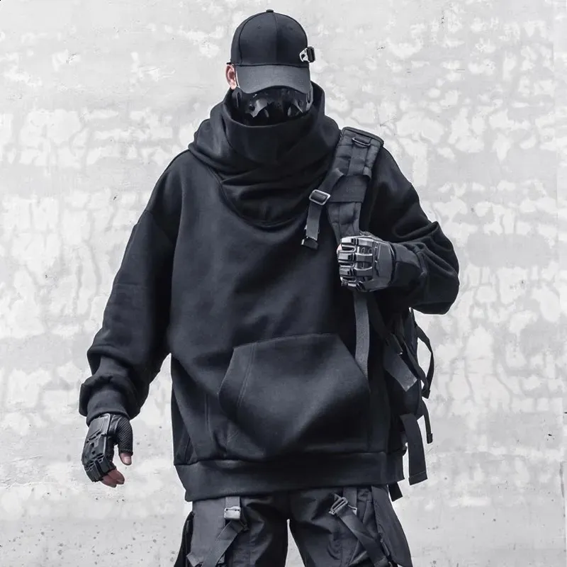上下セット！technine&HOURSEFEATHERS M Techwear Hoodie with Double Necklace - Mens Harajuku Hiphop