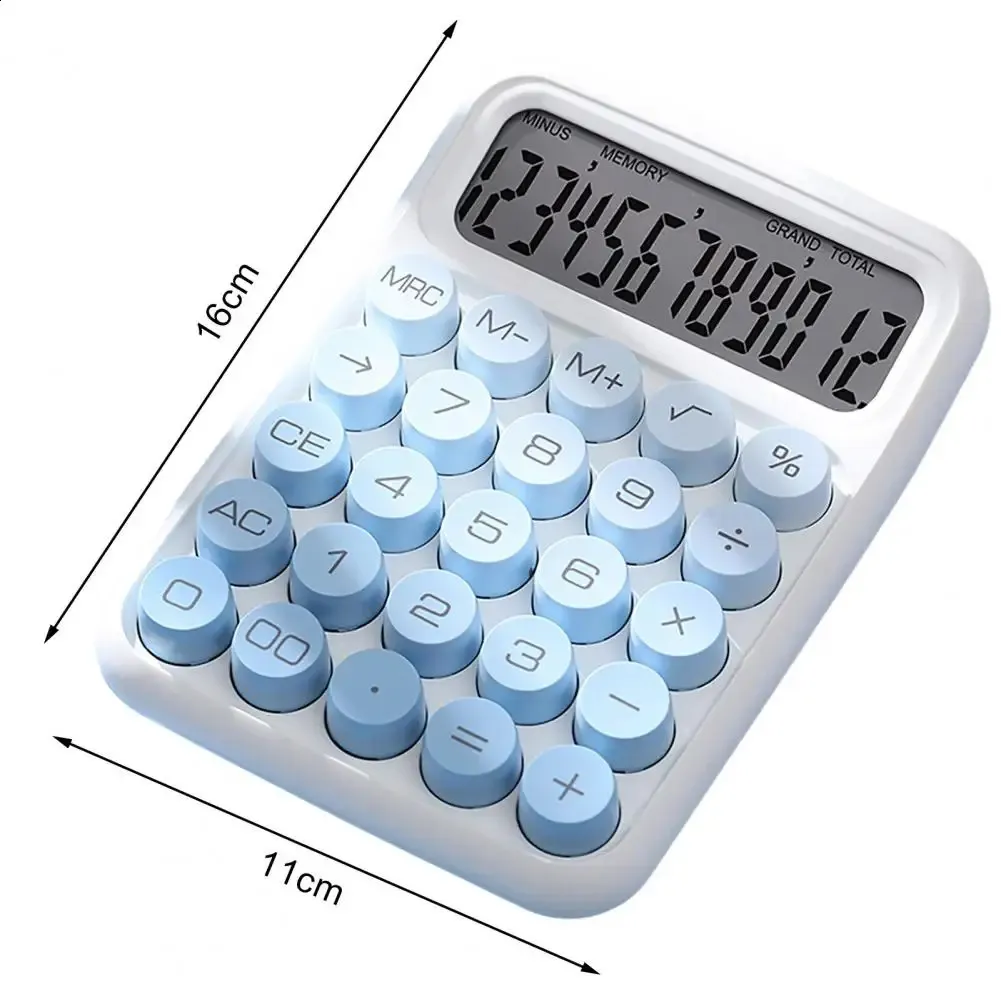 Retro Typewriter Style Calculator - Mechanical Keyboard with LCD