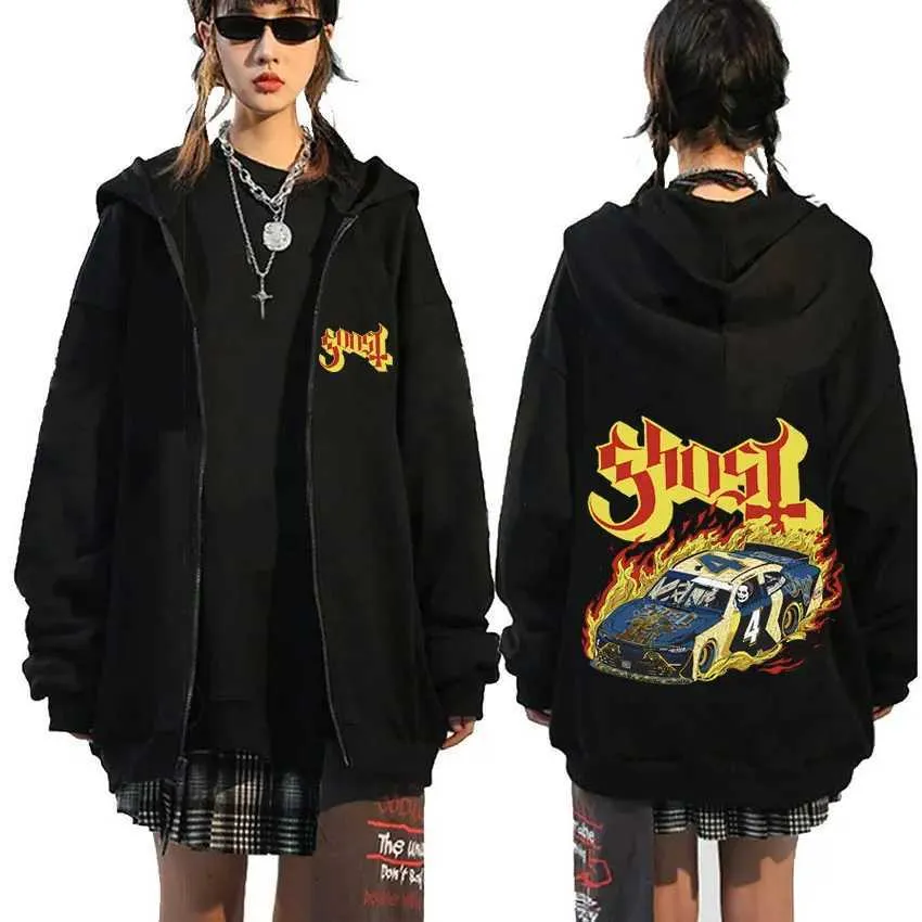 Mens Sport Acetate Zipper Hoodie Four Seasons Oversized Up To 50