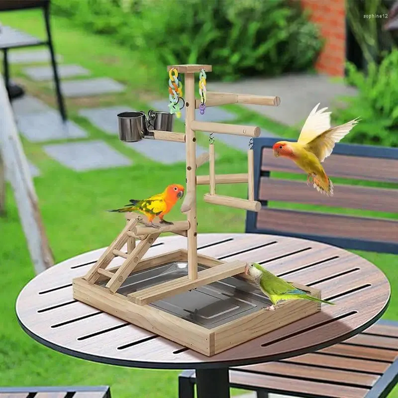 Wooden Bird Swing For Cockatiels Parrot Perch