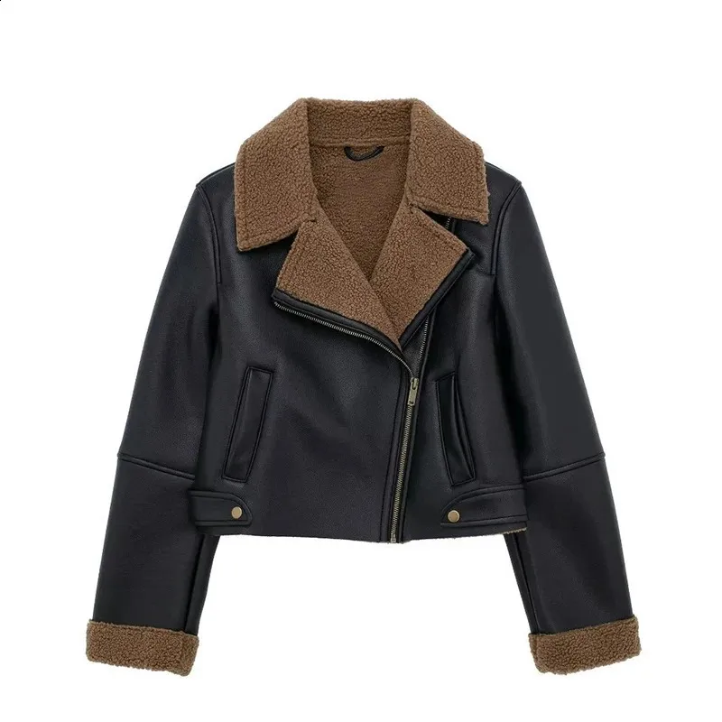 Womens High Waisted Leather Jacket - Warm, Short, Long