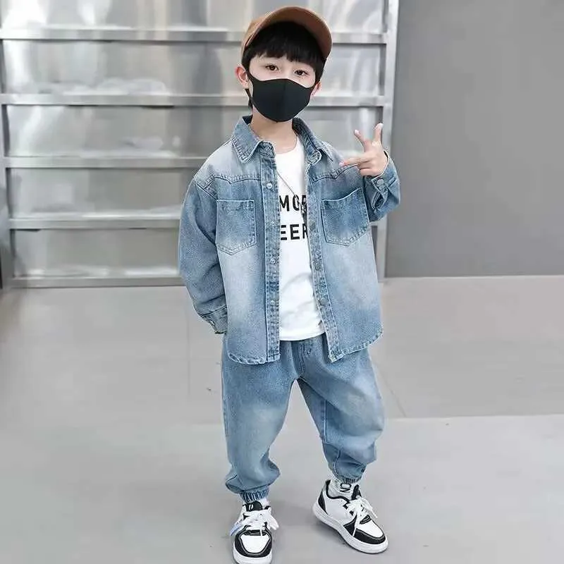 Save Big on Bulk Kids Clothes Set Baby Boys' Denim Jacket And Pants Set,  Piece Outfit For Spring And Autumn, Children's Casual Clothing Best Deals 