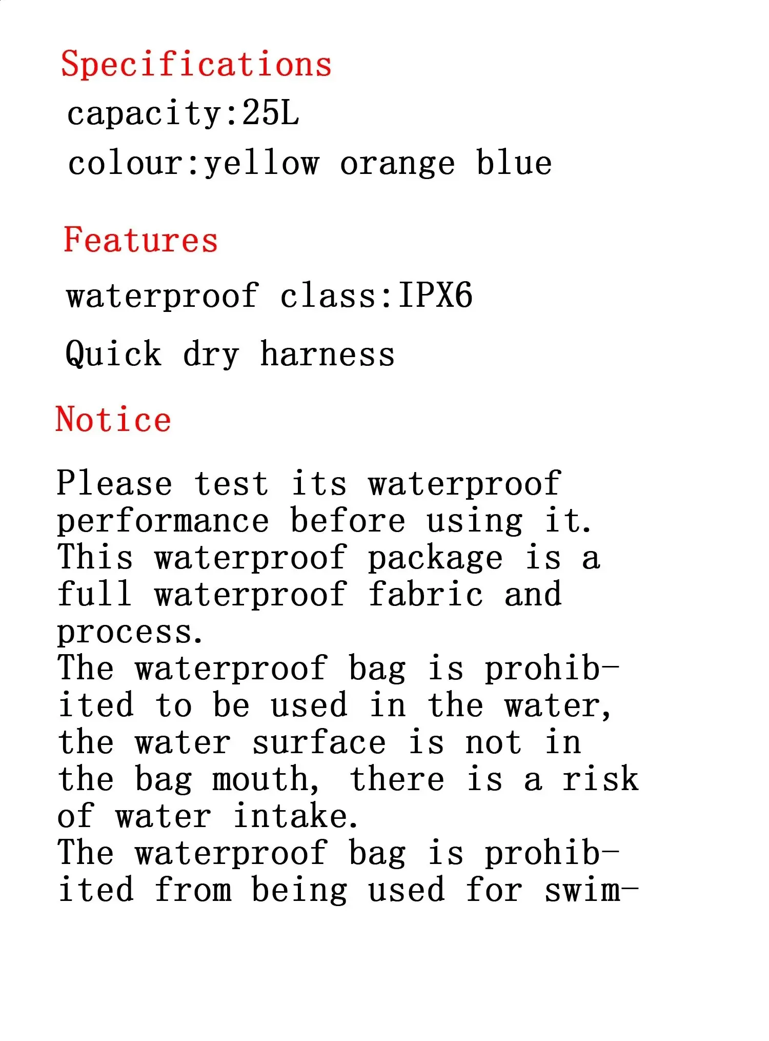 DHgate.com:Waterproof Hiking Backpack - 240827 4 - Dry Bag for Kayaking ...