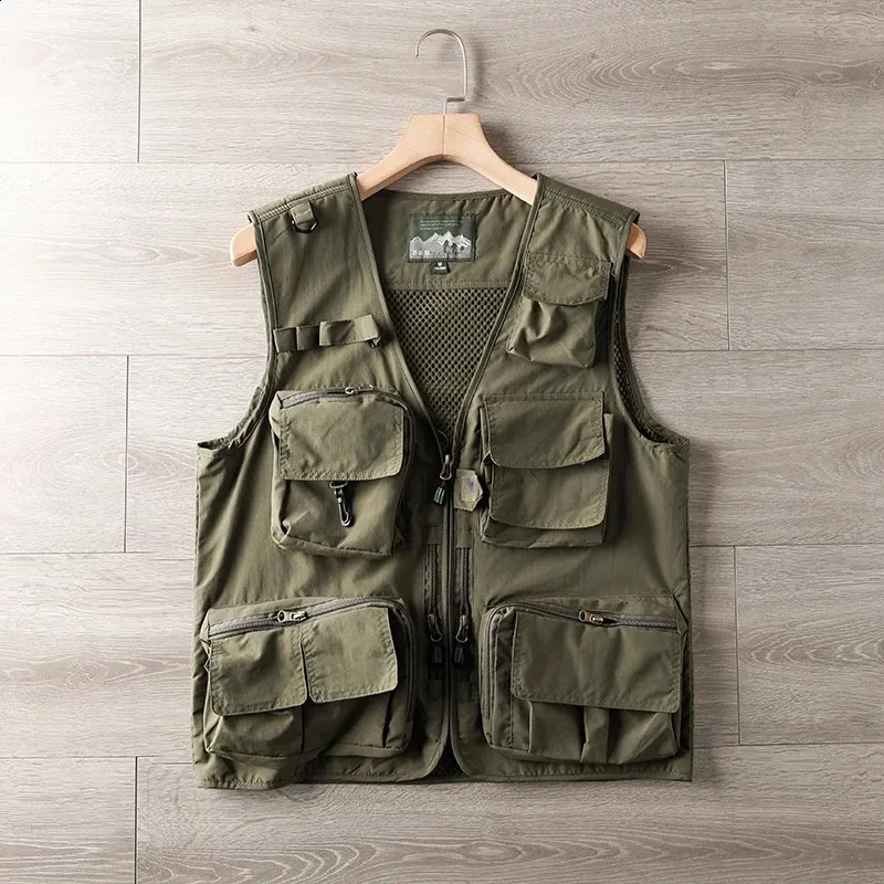 Flygo Multi-Pockets Fly Bass Fishing Vest Pack For Outdoor Activities, Adjutable Size For Men Womengrey Foam Style