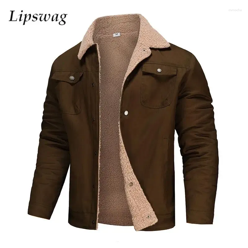 Vintage Mens Mens Sherpa Lined Jacket With Turn Down Collar Vintage Mens Mens Sherpa Lined Jacket With Turn Down Collar