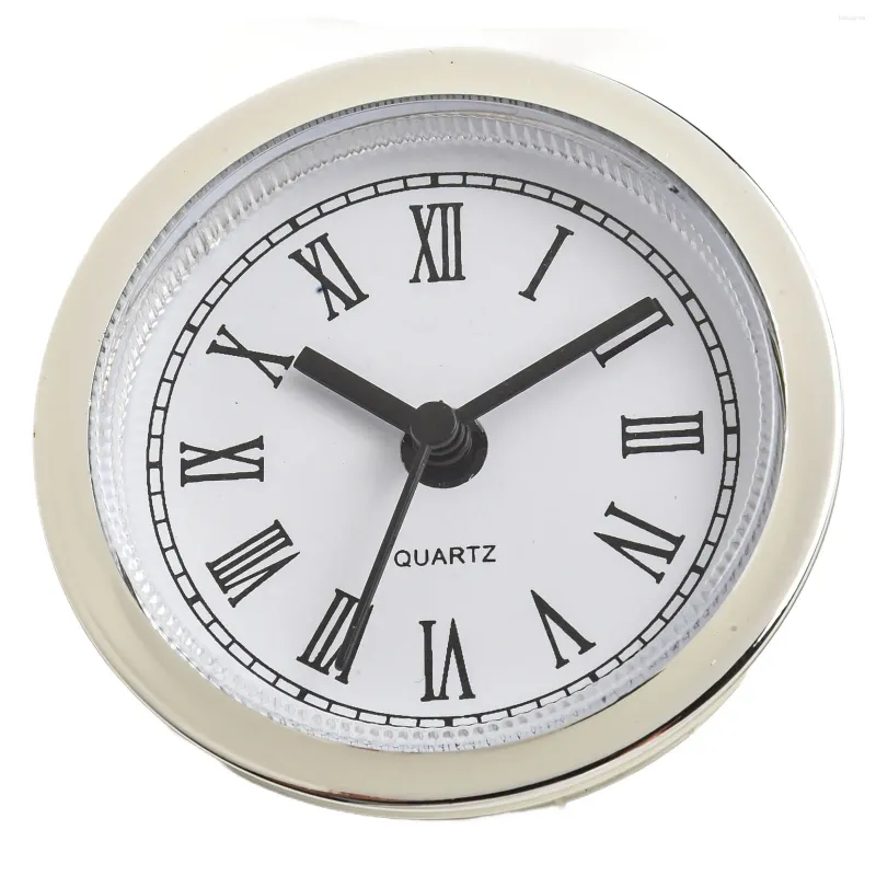 Mini Clock Insert - 60mm Quartz Movement, Round Fit-Up Clock, White ...