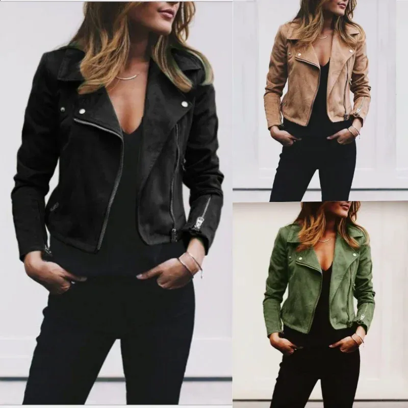 Ultraman Slim Fit Suede Cut Winter leather jacket for Women
