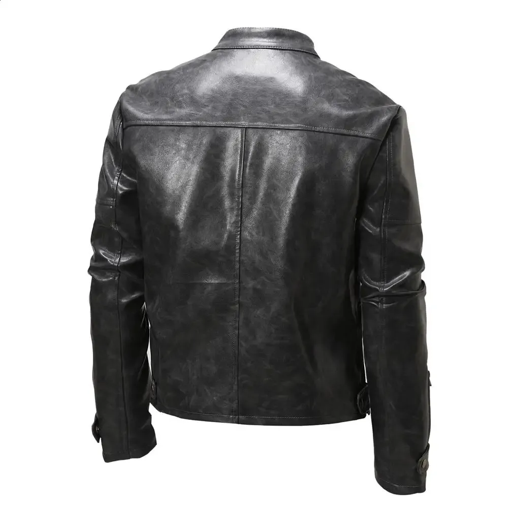 soerte カバーオール Stand collar leather soerte（ソエルテ）の「Stand collar leather jacket（renewal