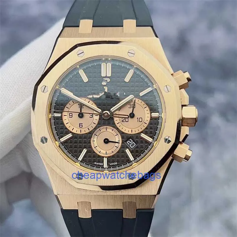 Mechanical Watch Chronograph Designer Wrist Watches Series 26331OR Mens Watch 18K Rose Gold Coffee Dial 41mm Automatic Mechanical Watch Sin PYHO