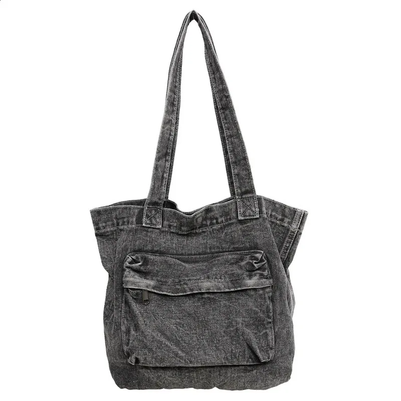 ショルダーバッグ・ポシェット JILLSTUART Washing cotton denim shoulder bag 4BFK532 Womens Canvas Handbags: Denim Shoulder Bag, Large Cotton