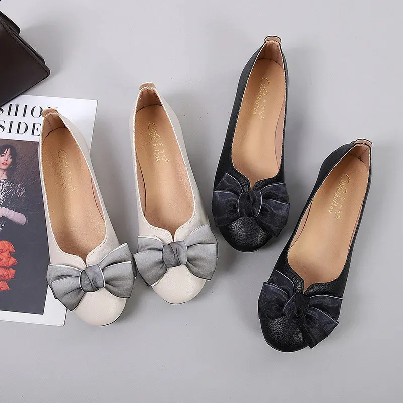 Women's Flat Shoe Shallow Mouth Bow-Knot Lace-Up Casual Dress Moccasin from  Dhgate Casual Shoes - price 59.35