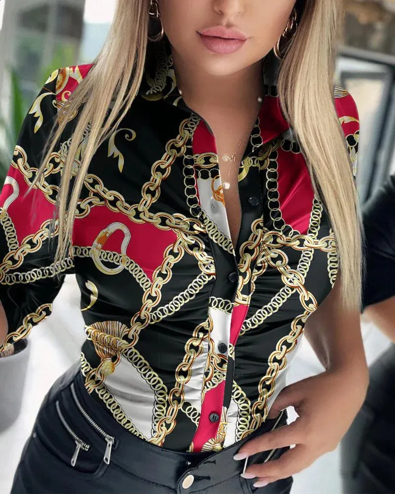 ruffle button up blouse