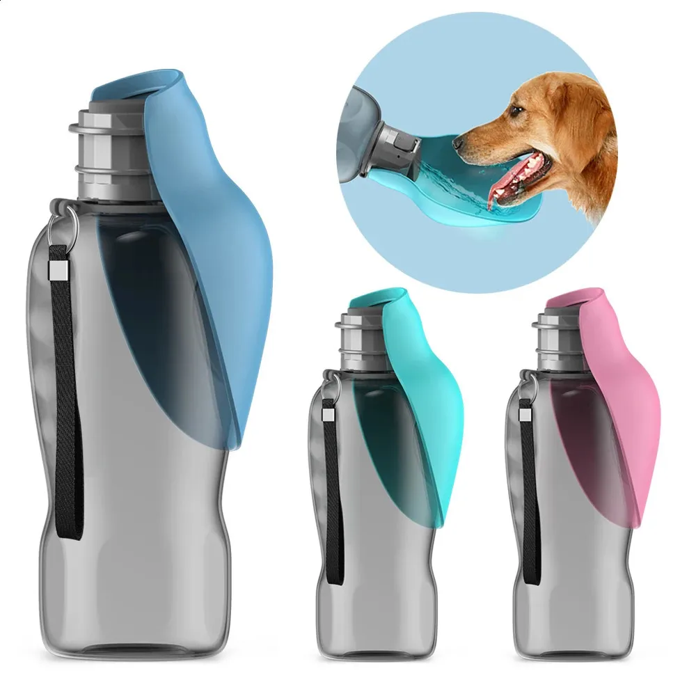 800ml Portable Dog Water Bottle: Travel-Friendly Drinking Bowl for