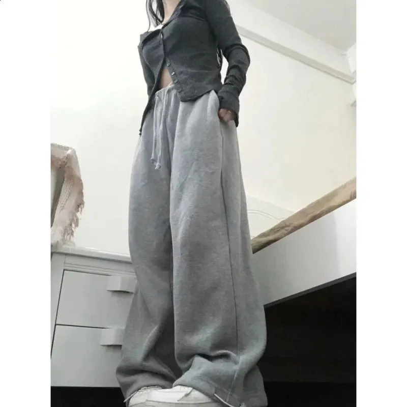 【KOOLOSET】Wide Juri Banding Jogger Pants Korean Fashion Oversized Grey baggy sweatpants for Women