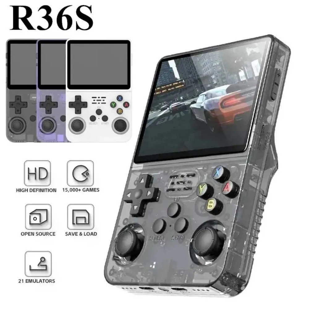 Console de jeu Portable rétro R36S 128 go, système Linux, écran IPS de 3.5 pouces, lecteur vidéo de poche Portable, 2 Joystick 64 go, cadeau pour enfant Console de jeu Portable rétro R36S 128 go, système Linux, écran IPS de 3.5 pouces, lecteur vidéo de poche Portable, 2 Joystick 64 go, cadeau pour enfant