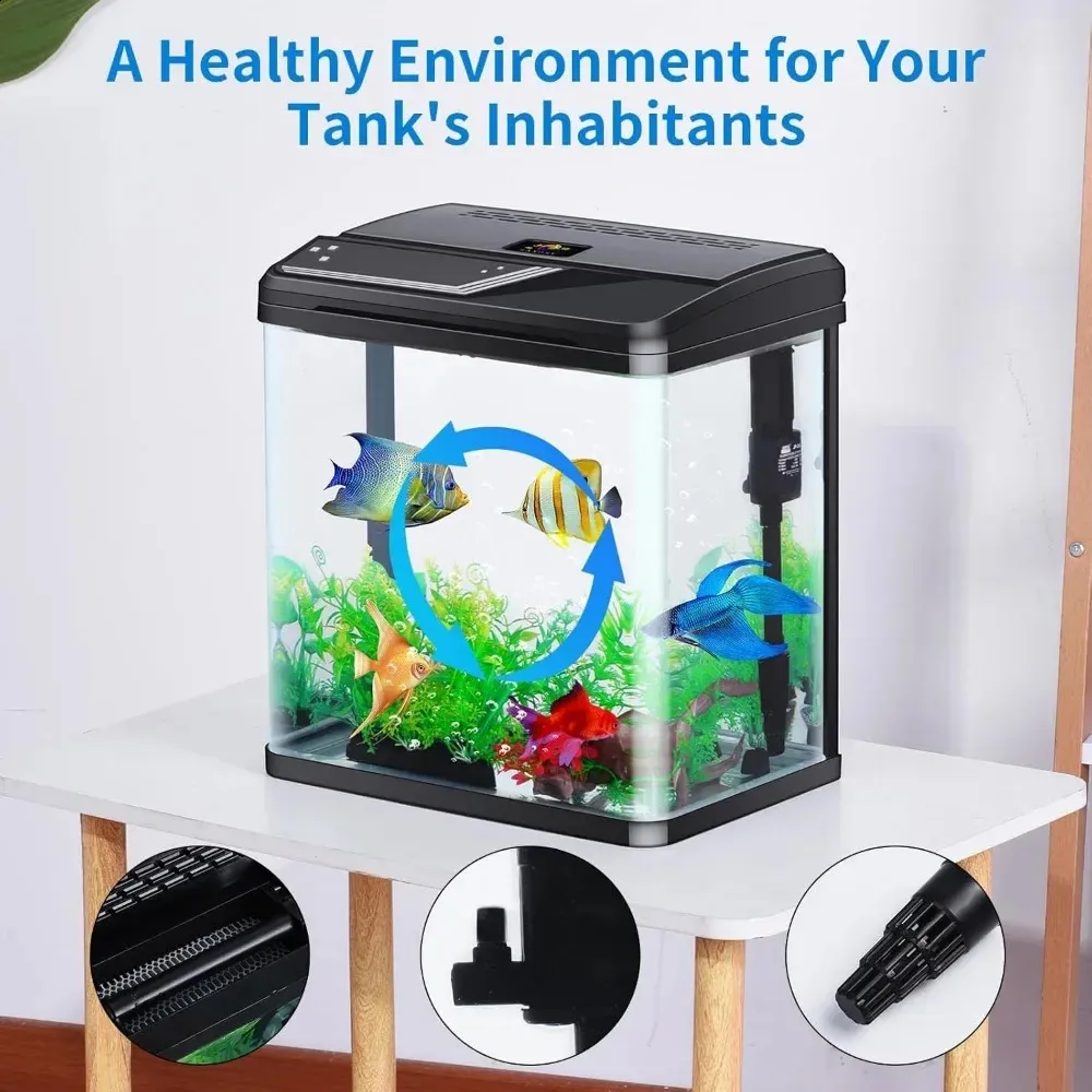 4 Gallon Glass Betta Fish Tank Integrated LED... From Factory ...