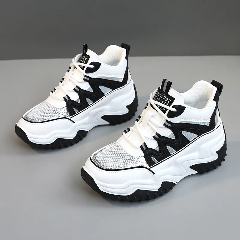 Chunky Platform Sneakers: Spring/Autumn Mesh Dad Shoes Shop Now