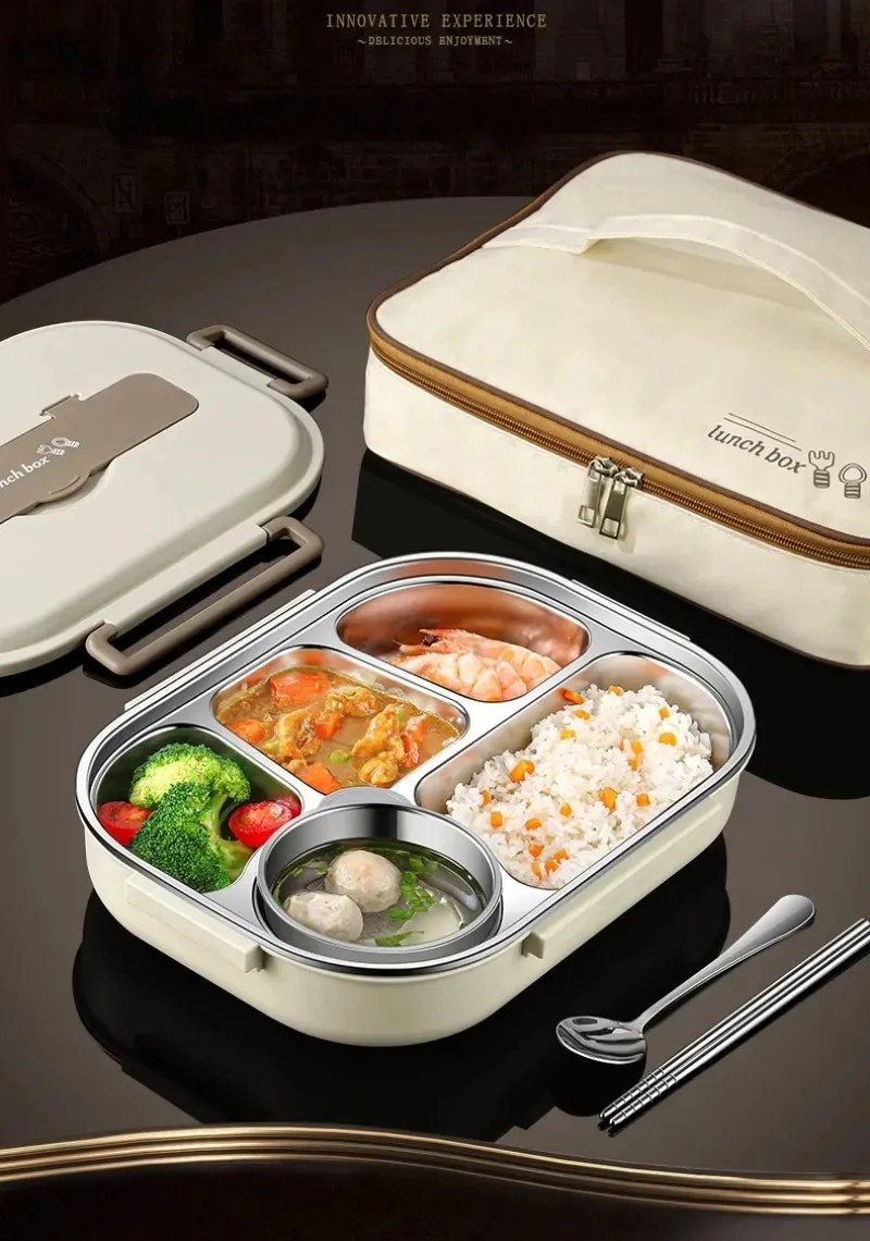 304 Stainless Steel Compartment Insulated Lunch Box - Portable Bento ...