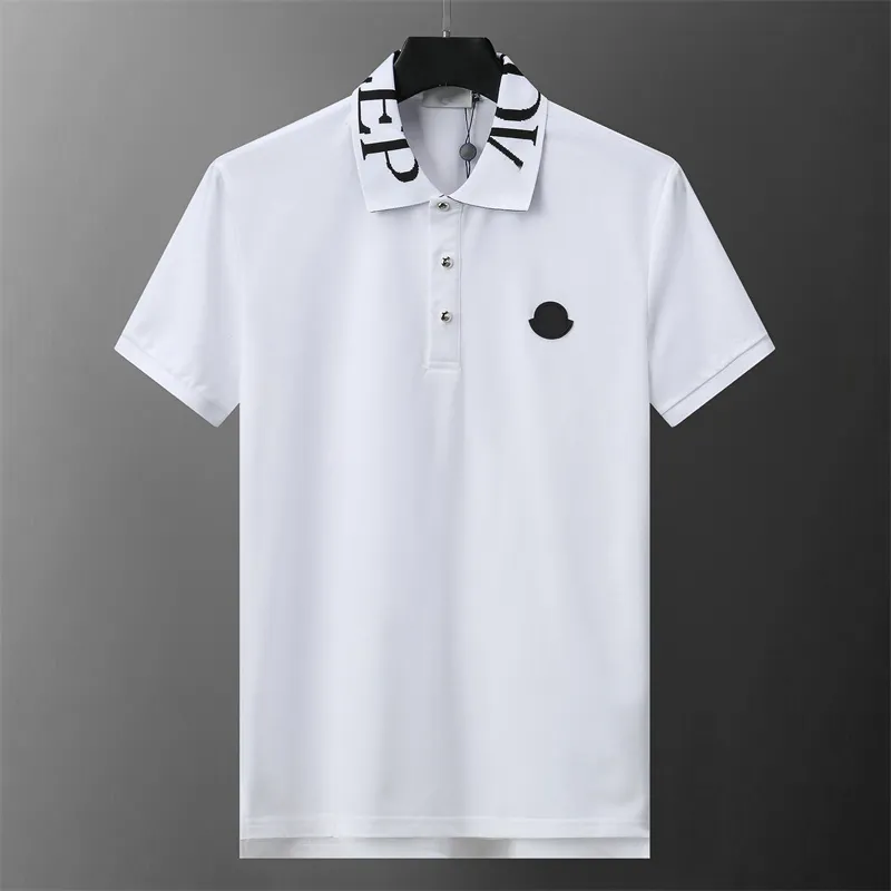 完璧わいふによる Mens Summer Polo Shirt Loose Fit, Solid Half Sleeve White Clothing