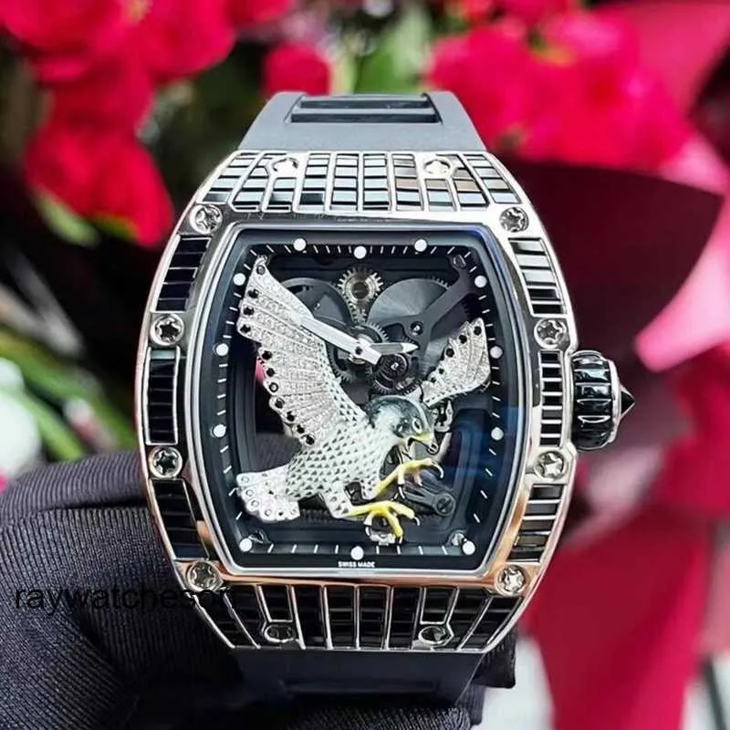 Swiss Watch 57 02 series Mens Watches Eagle Spreading Wings Tuo Flywheel Leisure Sports Mechanical Wrist Watch