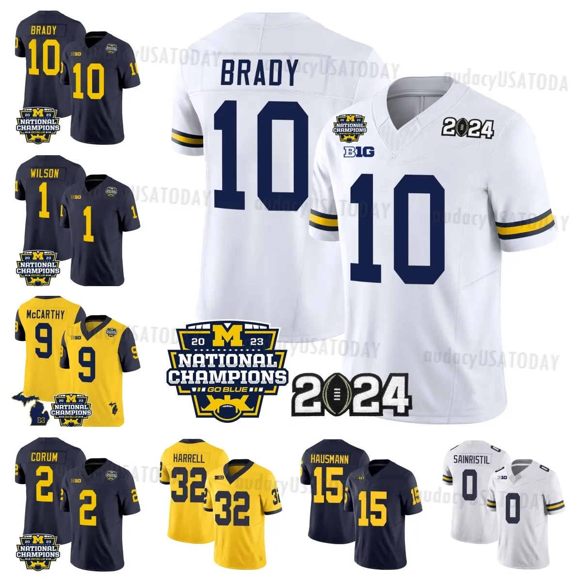 Save Big on Bulk Michigan National Champion Jersey KC Chiefs 2024 Travis  Kelce Mahomes College Jersey For Super Bowl LIX Champions Best Deals on 