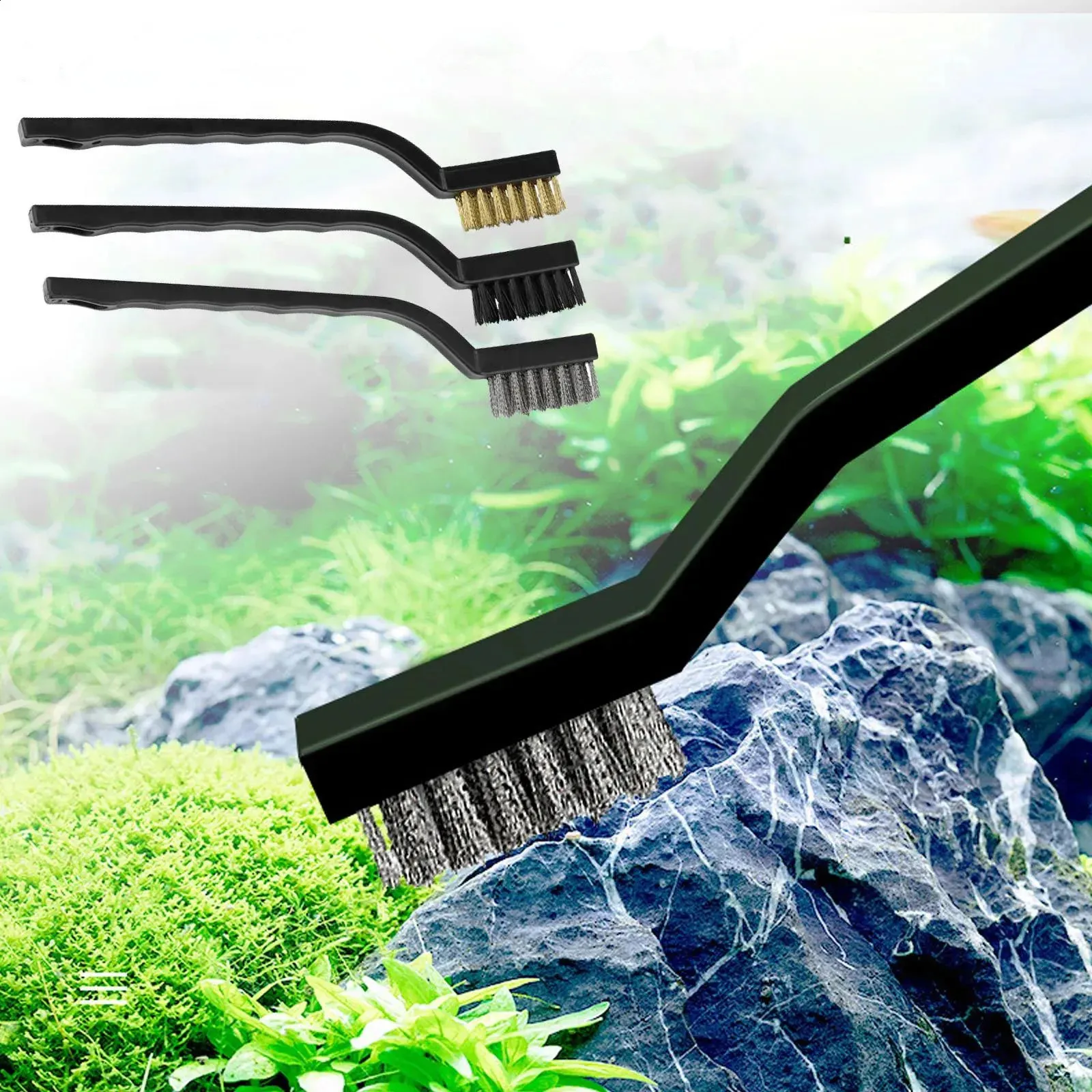 fish cleaning accessories AQUANEAT Aquarium Tools, Tank Cleaner Kit with Adjustable Long Handle, 5 in 1 Set Including Fish Net, Algae Scraper : Pet Supplies DESIGN CONCEPT 5 in 1 Cleaning kit