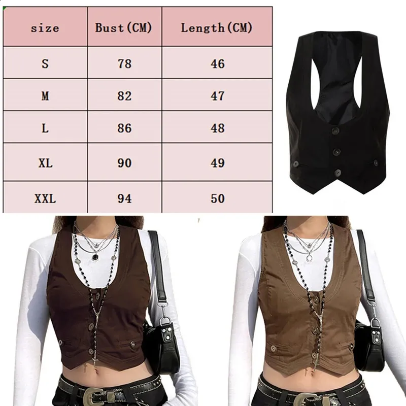 Retro Y2K Aesthetic Vest: V-Neck Sleeveless 2000s Style Top