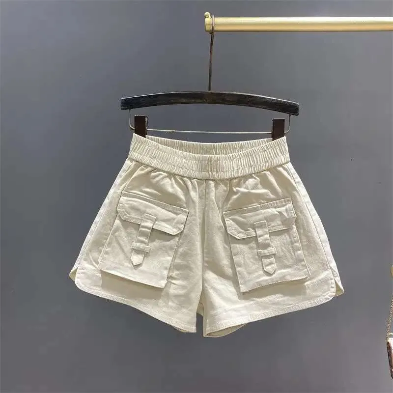 Korean Summer New Women Shorts Solid Color Wide Leg Loose