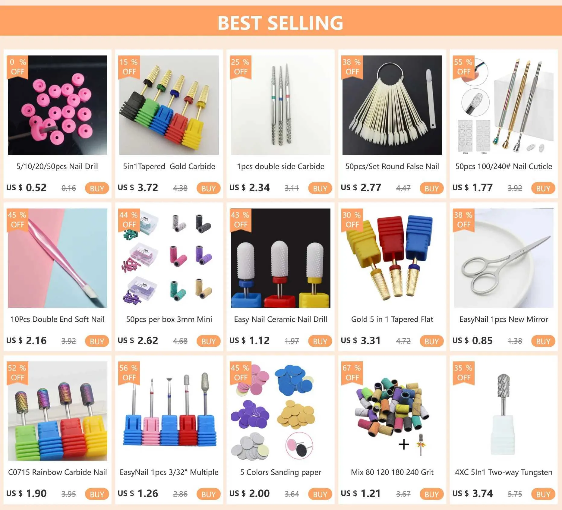5-piece Nail File Set 100/180 Grit Size Professional Nail Files 178mm ...