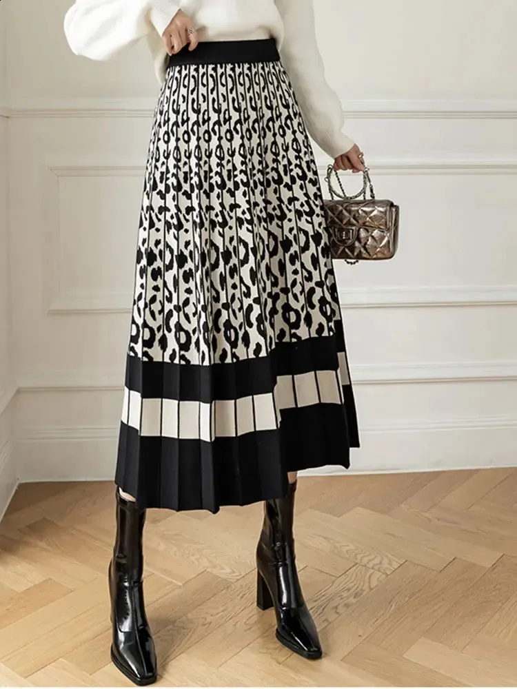 Save Big on Bulk Leopard Print Long Sweater Women's Leopard Print Knitted  Midi Dress A Line, High Waist, Winter Fashion Best Deals on DHgate