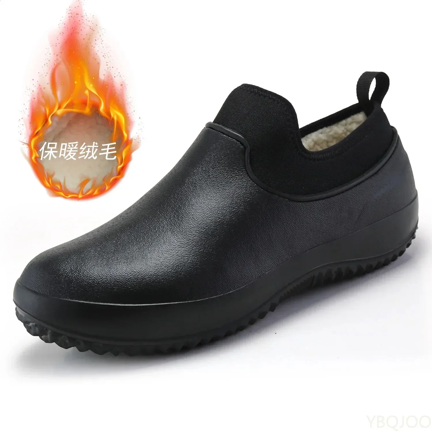 Heren keukenschoenen, antislip, waterdicht, chef-kokschoenen, casual, unisex, werkschoenen, water- en regenlaarzen van katoen, plus size 240826_voghion.com